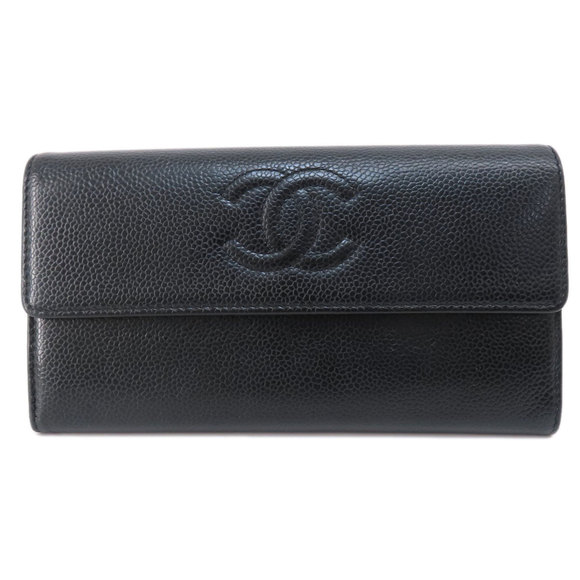 CHANEL Handbags - CHANEL Coco Mark Long Wallet in Caviar Skin